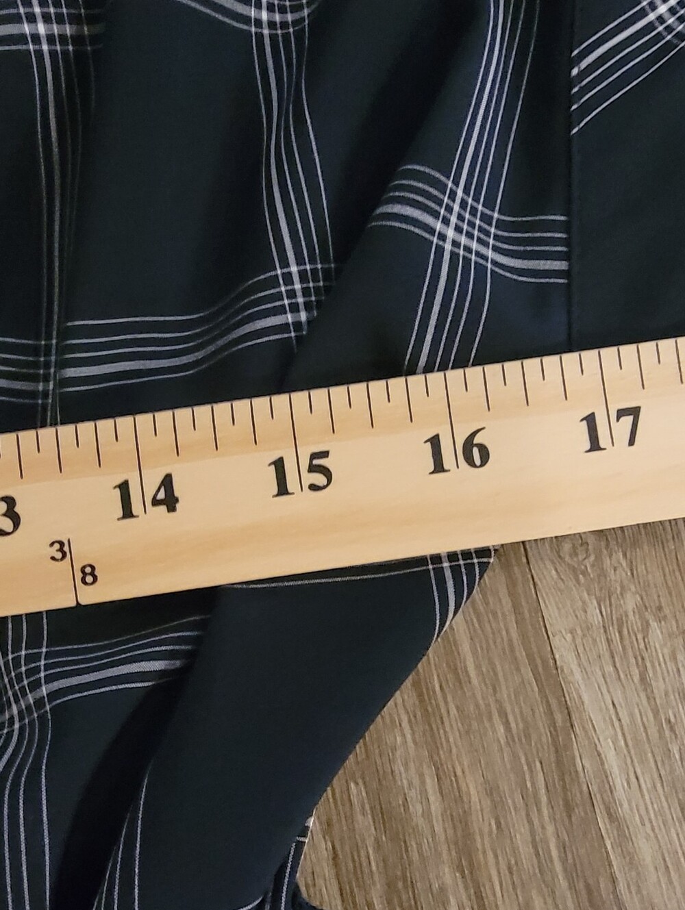 Calvin Klein Womens Size 8 Navy Blue Plaid Belted Midi Shirtdress - Picture 9 of 15